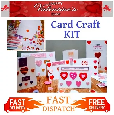 £2.69 • Buy Valentines Card Making Kit Kids Art & Craft Hearts Foam Childrens Stickers UK