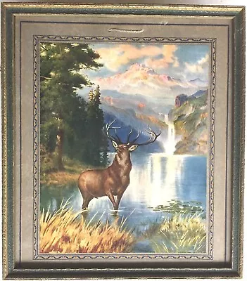 Elk Wilderness Landscape  Framed - -  Artist R. Atkinson Fox • $52.95