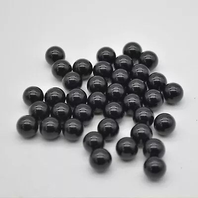 Black Obsidian Gemstone Sphere Balls - 10mm - No Beading Hole - 50 Count • £13.99