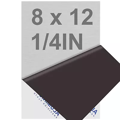 6061 T651 Aluminum Sheet Metal 8 X 12 X 1/4(6MM) Flat Plain Thick Aluminum Plate • $25.75