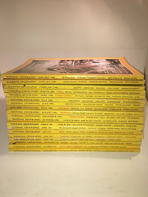 National Geographic Magazines Lot Of 19 ( Range 1986 - 1997 ) • $38