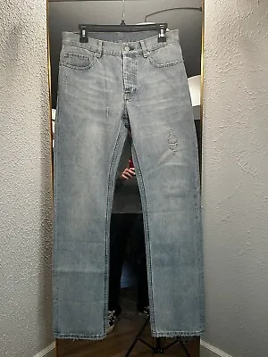 Helmut Lang Vintage Cotton Classic 5 Pocket Distressed Denim Jeans Size 30x32 • $170