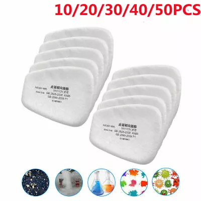 $12.38 • Buy 10-50pcs 5N11 Cotton Particulate Filter Respirator For Gas  6200/6800/7502