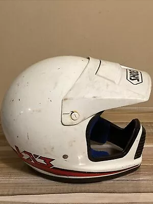 Vintage SHOEI White  Motocross Dirt Bike Helmet Adult Medium 1987 Free Shipping • $69