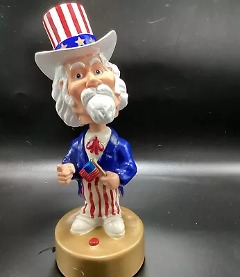 Vintage Gemmy Musical Uncle Sam Bobblehead Plays America The Beautiful • $24.99