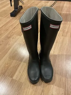 Hunter Women’s Original Tour Tall Rain Boots Waterproof Green Size 10 • $15.04