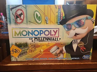 Hasbro Monopoly For Millennials Board Game NEW - Sealed Ages 8+ • $8.99