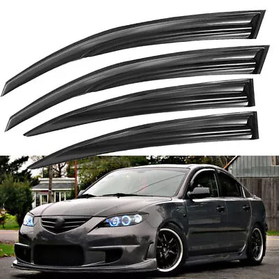 For 04-09 Mazda 3 Sedan 4 Door JDM 3D Style Window Visors Vent Rain Guards Shade • $20.49