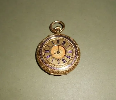 1860's C. Vacheron 18k Pocket Watch  Half Hunter Serviced Enamel Greek Key • $4695