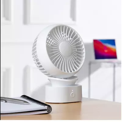 Daewoo Mini 4 Inch Portable Rechargeable Table Fan COL1540GE - White • £14.99