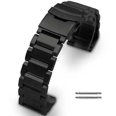 Black Metal Steel Replacement Band Strap Fits Nixon Watch Double Lock Clasp 5002 • $19.95