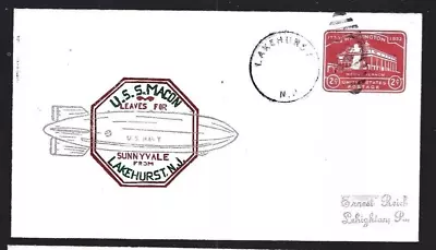 USS Macon Leaves Lakehurst For Sunnyvale 1933 COVER MISSING DATER! • $4.75