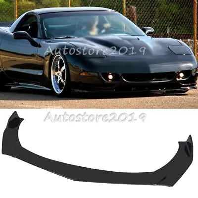 For Chevrolet For Corvette C5 Front Bumper Lip Splitters Spoiler Glossy Black • $42.95