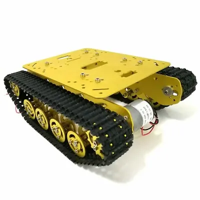 DIY Tank Tracked Chassis Metal Smart Robot Car + 12V 300RPM 37 Motors TS100 #SZ • $99.05