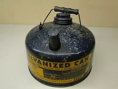 Vintage Old Eagle Galvanized Blue Gas Oil Can 1 Gallon No. 401 Steel Man Cave  • $54.99