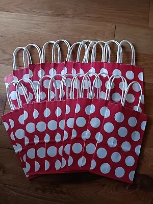 Lot 20 Red Gift Bags White Polka Dot Minnie Mouse • $10.69