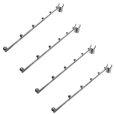 $12.99 • Buy 14  Long Chrome Pegboard 6 Ball Waterfall Hanging Fixture Display 1PC/4PC
