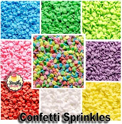 £4.25 • Buy Confetti Sprinkles Cake Decoration Cupcake Edible Matt Sugar Sequines Funfetti