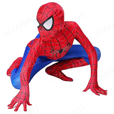 The Amazing Spiderman Jumpsuit Spider-man Cosplay Costume Bodysuit For Kids • $15.99