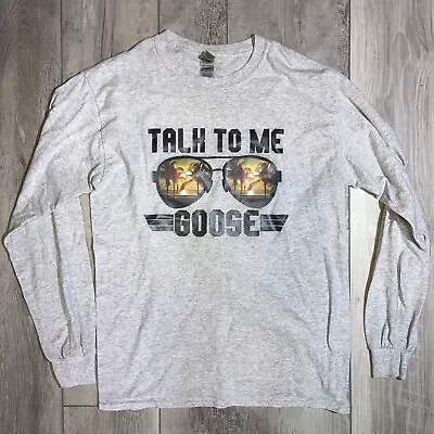 Vintage Top Gun “Talk To Me Goose” Long Sleeve Shirt Medium B58 • $19.99