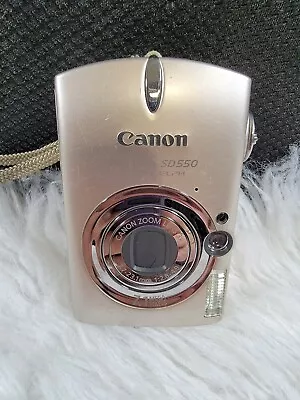 Canon Powershot SD550 7.1MP Digital Elph Camera W/ 3x Optical Zoom (Lens Error) • $32