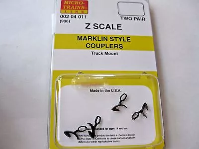 $5.10 • Buy Micro-Trains Stock # 00204011 #908 Marklin Style Couplers Truck Mount (Z Scale)