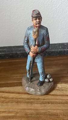 Vintage 1986 Western Art Sculpture Cannoneer Union Civil War Michael Garman • $30