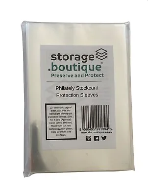 £4.79 • Buy Storage.boutique Philately Stockcard Protective Sleeves, For Stamp Collecting