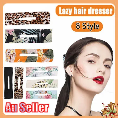 $2.88 • Buy New Deft Bun Knotted Wire Hair Band Print Headband Twist Maker Hair Accessories 