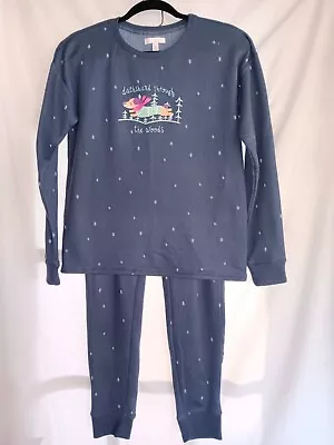 Lauren Conrad XS Two Piece Pajama Lounge PJ Set Dachshund Through The Woods Blue • $14.99