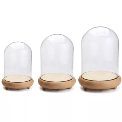 £10.95 • Buy Small/Large Glass Display Bell Dome Cloche With Base Gift Jar Centerpiece Stands