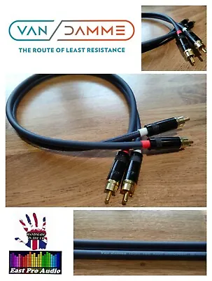 Van Damme -  UP-LC-OFC Hi-Fi Shotgun Cable Gold Plated Neutrik Rean RCAs 1.5m • £22.50