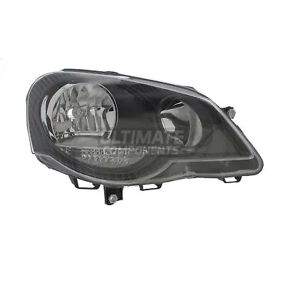 VW Polo Headlight Mk4 GTI 9N3 Hatchback 2005-2010 Black Headlamp Drivers Side • $108.58