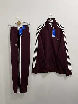 Adidas Originals Adicolor Classics Firebird Tracksuit Maroon White Size XL • $249