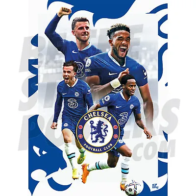 Chelsea FC 22/23 Player Montage Poster OFFICIALLY LICENSED PRODUCT A4 A3 A2 • £5