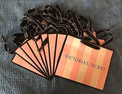 Lot Of 8 Victoria Secret Pink Stripe Paper Glossy Empty Gift Bag 7.5”x6”x3.5  • $8.50