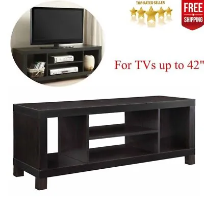 $54.98 • Buy Black TV Stand Console Table Entertainment Center W/ Storage Shelf Living Room