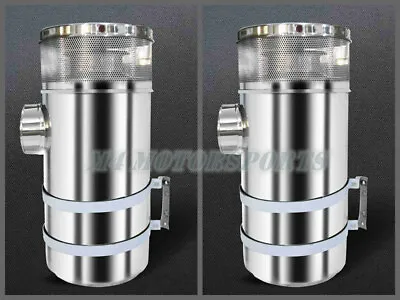 2 X Peterbilt 15 Inch Stainless Steel Air Cleaner Vortox Style Strap 7 ID X33  H • $1058