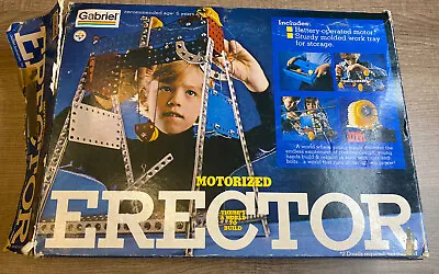 Vintage 1976 Gabriel Motorized Erector Incomplete Set In Original Box • $15