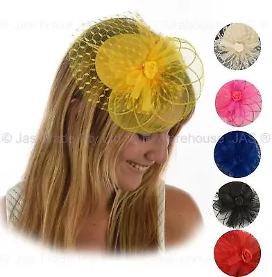 Spring Racing Cocktail Party Race  Fascinator Feather Cocktail Mini Top Hat Clip • $6.40