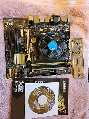 ASUS B85M-E /CSM Motherboard Intel I5-4460 3.2GHz Processor 8 Gigs DDR3 • $45