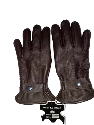 Men's Genuine Sheepskin Leather Braided Winter Gloves With Cashmere Lining • $24.99