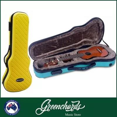 $90 • Buy Crossrock Soprano Ukulele Shaped ABS Travel Hard Case Zipper Lock Straps