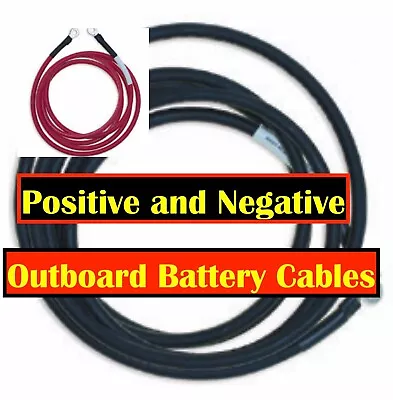 6 Ft  # 6 Gauge Outboard Boat Battery Cables Black & Red Yamaha Mercury Omc Usa • $87.99