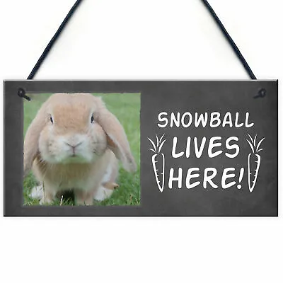 Novelty Sign For Rabbit PERSONALISED Bunny Sign Hutch Sign Home Decor Plaque • £5.99
