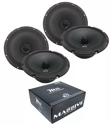 2 Pair Of Massive Audio M8 8  1200Watts 8 Ohm Mid Bass Bullet Loud Speaker • $164.97