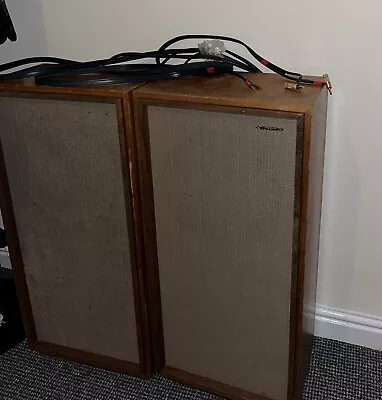 Vintage Tannoy Chatsworth Floor Speakers With Gold Drivers • £600