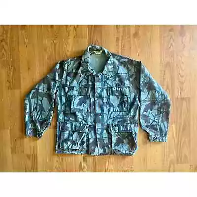 Vintage 1980s Cabela's Mirage Leaf Camo Field Jacket Size Large Made In USA • $50