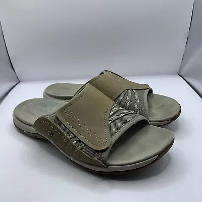 Merrell Lilyfern Womens Aluminum Light Brown Sport Slides Sandals J89096 Size 7 • $27.90