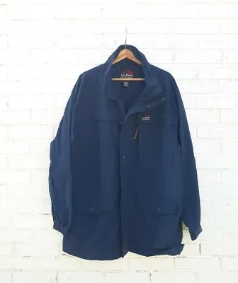 Vintage L.L. Bean Nylon Jacket Size XL Navy Full Zip • $39.99